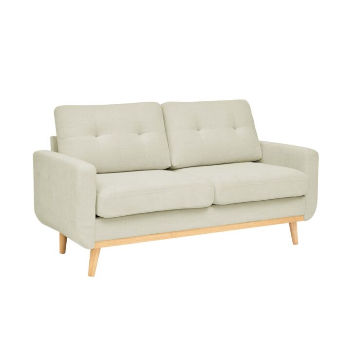 67.7" Wide Mid-Century Modern Upholstered Tufted Loveseat Sofa With Wooden Legs - Image 2