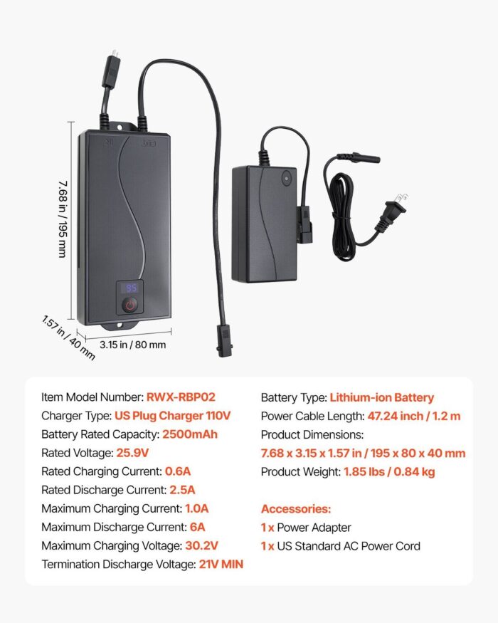 Battery Pack for Reclining Furniture 2500 mAh Battery Pack with Adapter - Image 7