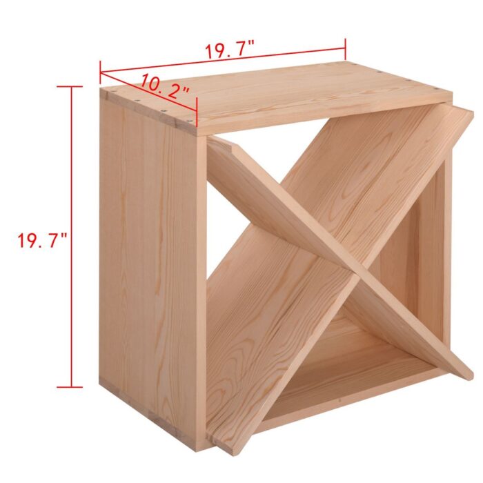 24 Bottle Modular Wine Rack, Stackable Wine Storage Cube for Bar Cellar Kitchen Dining Room, Burlywood - Image 10