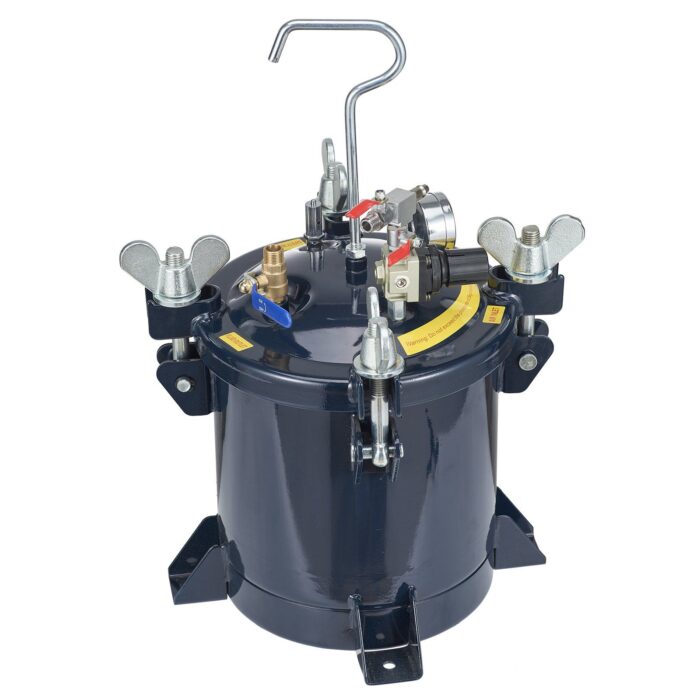 VEVOR 10L/2.5gal Spray Paint Pressure Pot Tank, 70PSI Max Air Paint Pressure Pot, Metal Rack and Leak Repair Sealant for Industry Home Decor Architecture Construction Automotive Painting - Image 10